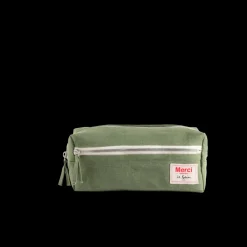 200 LINTEX Trousses De Toilette|Accessoires De Beauté-Trousse de toilette en lin lavé - Vert d'Anduze