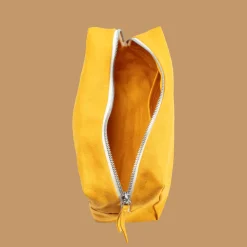 200 LINTEX Trousses De Toilette|Accessoires De Beauté-Trousse de toilette en lin lavé - Jaune Vallauris