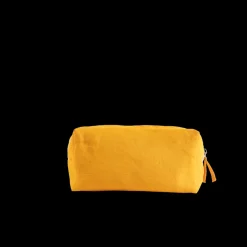 200 LINTEX Trousses De Toilette|Accessoires De Beauté-Trousse de toilette en lin lavé - Jaune Vallauris