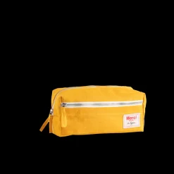 200 LINTEX Trousses De Toilette|Accessoires De Beauté-Trousse de toilette en lin lavé - Jaune Vallauris