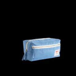 200 LINTEX Trousses De Toilette|Accessoires De Beauté-Trousse de toilette en lin lavé - Bleu Paros