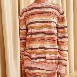 Femme Ulla Johnson Mailles-- Pull Ansel - Rose