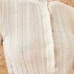 Femme Ulla Johnson Mailles-- Top Delia - Blanc