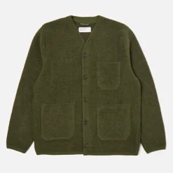 Homme Universal Works Mailles-- Cardigan à poches - Olive