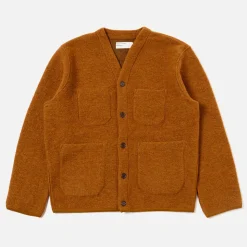 Homme Universal Works Mailles-- Cardigan à poches - Moutarde