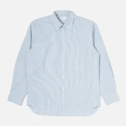 Homme Universal Works Chemises-- Chemise Poche Carrée - Marine