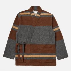 Homme Universal Works Vestes-- Veste Kyoto Work - Rayures Noir