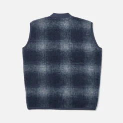 Homme Universal Works Vestes-- Veste Zip Waistcoat - Navy & Grey