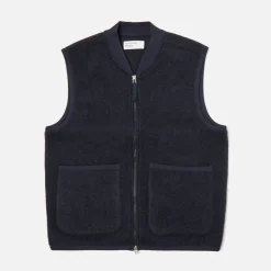 Homme Universal Works Vestes-- Veste Zip Waistcoat - Marine