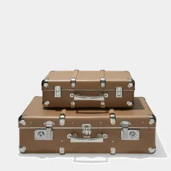 Homme 256 KAZETO Filets, Paniers & Valises|Valises-Valise rigide en carton bouilli - Marron