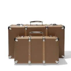 Homme 256 KAZETO Filets, Paniers & Valises|Valises-Valise rigide en carton bouilli - Marron