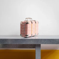 Homme 256 KAZETO Filets, Paniers & Valises|Valises-Valise rigide en carton bouilli - Vichy Rose Elafonissi