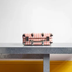 Homme 256 KAZETO Filets, Paniers & Valises|Valises-Valise rigide en carton bouilli - Vichy Rose Elafonissi