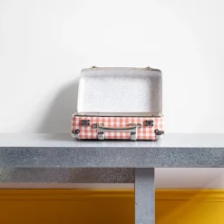 Homme 256 KAZETO Filets, Paniers & Valises|Valises-Valise rigide en carton bouilli - Vichy Rose Elafonissi