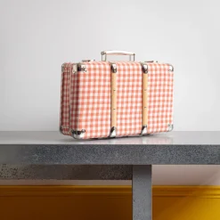 Homme 256 KAZETO Filets, Paniers & Valises|Valises-Valise rigide en carton bouilli - Vichy Rose Elafonissi