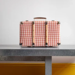 Homme 256 KAZETO Filets, Paniers & Valises|Valises-Valise rigide en carton bouilli - Vichy Rose Elafonissi