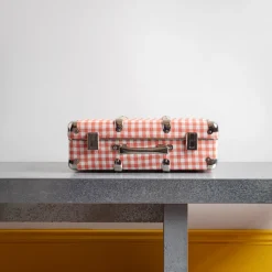 Homme 256 KAZETO Filets, Paniers & Valises|Valises-Valise rigide en carton bouilli - Vichy Rose Elafonissi