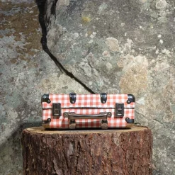 Homme 256 KAZETO Filets, Paniers & Valises|Valises-Valise rigide en carton bouilli - Vichy Rose Elafonissi