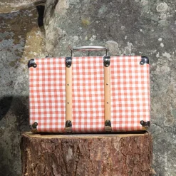 Homme 256 KAZETO Filets, Paniers & Valises|Valises-Valise rigide en carton bouilli - Vichy Rose Elafonissi