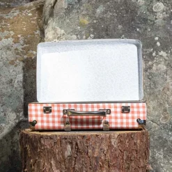 Homme 256 KAZETO Filets, Paniers & Valises|Valises-Valise rigide en carton bouilli - Vichy Rose Elafonissi