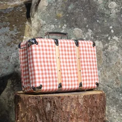 Homme 256 KAZETO Filets, Paniers & Valises|Valises-Valise rigide en carton bouilli - Vichy Rose Elafonissi