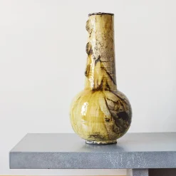 1286 HOUSEHOLD HARDWARE Vases-Vase - Cera - Moutarde