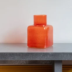 1927 DINNERWARE u0026 CO Vases-Vase en verre recyclé Elia - Tomate