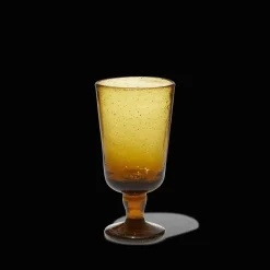 1108 SALAHEDDIN Verres À Vin-Verre à vin en verre soufflé - Ambre
