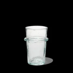 1108 SALAHEDDIN Verres À Eau-Verre annelé en verre soufflé - Transparent