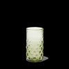 1108 SALAHEDDIN Verres À Eau-Verre Bulles en verre soufflé - Vert olive