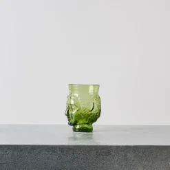 173 SEBASTIEN LA SOUFFLERIE Verres À Eau-Verre portrait - Olive