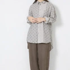 Femme Vlas Blomme Chemises-- Chemisier Arabesque - beige