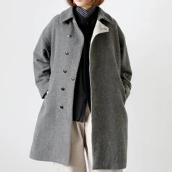 Femme Vlas Blomme Manteaux-- Manteau doux - Gris