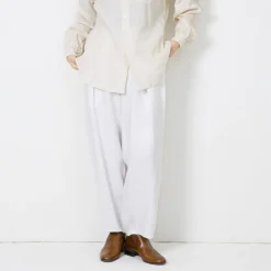 Femme Vlas Blomme Pantalons-- Pantalon fuselé - Blanc