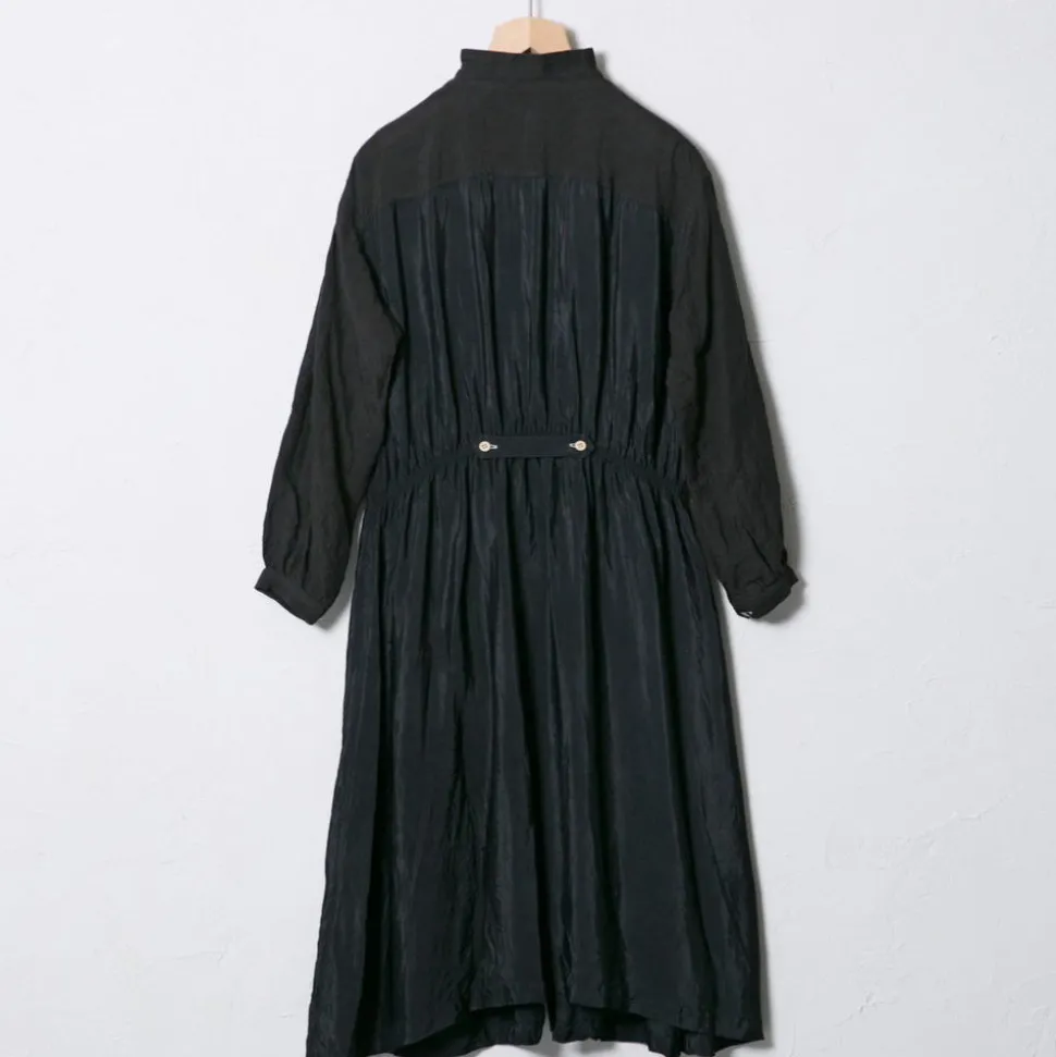 Femme Vlas Blomme Robes-- Robe vintage - Noir