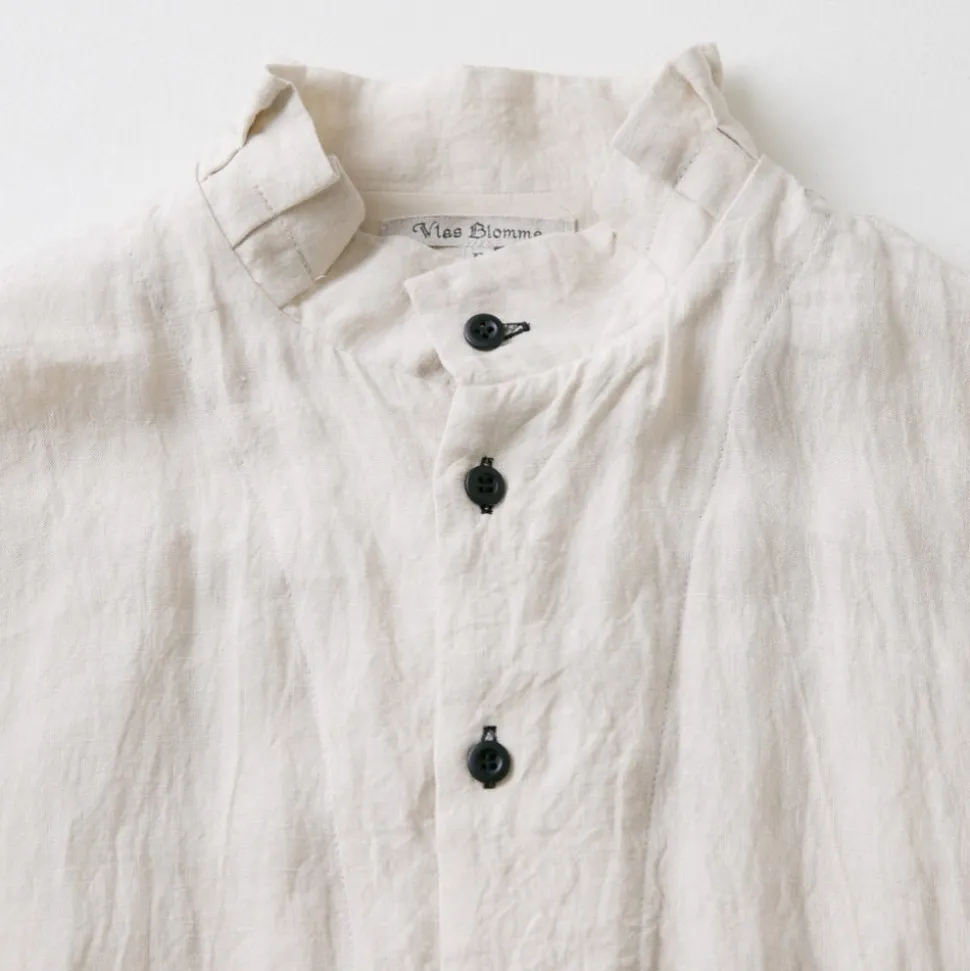 Femme Vlas Blomme Robes-- Robe vintage - Beige