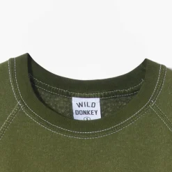 Homme WILD DONKEY L'esprit Merci|Sweats-- Sweat Never Again - Vert Militaire