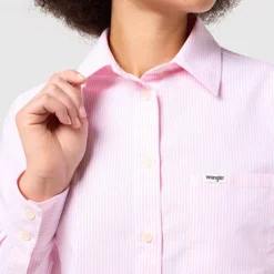 Femme WRANGLER Chemises-- Chemise Rayée - Rose