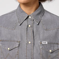 Femme WRANGLER Chemises-- Chemise Regular - Gris