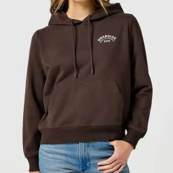 Femme WRANGLER Sweats-- Hoodie Regular - Marron