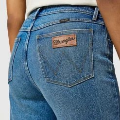 Femme WRANGLER L'esprit Merci|Jeans-- Jeans Loose Straight- Bleu