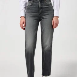 Femme WRANGLER Jeans-- Jeans Mom Straight - Anthracite