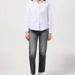 Femme WRANGLER Jeans-- Jeans Mom Straight - Anthracite