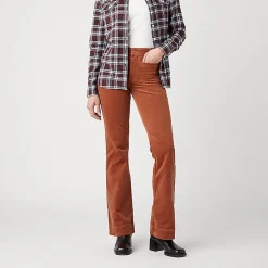 Femme Wrangler Jeans-- Pantalon Flare - Marron