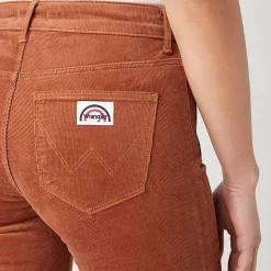 Femme Wrangler Jeans-- Pantalon Flare - Marron