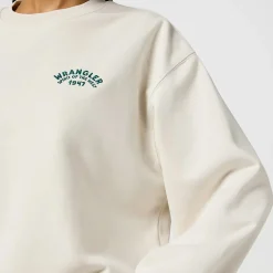 Femme WRANGLER Sweats-- Sweat Oversize - Blanc Vintage