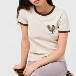 Femme WRANGLER T-shirts-- T-shirt Ringer - Blanc