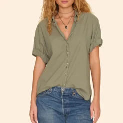 Femme Xirena Chemises-- Chemise Channing - Vert Militaire