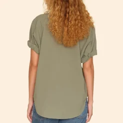 Femme Xirena Chemises-- Chemise Channing - Vert Militaire