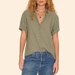 Femme Xirena Chemises-- Chemise Channing - Vert Militaire